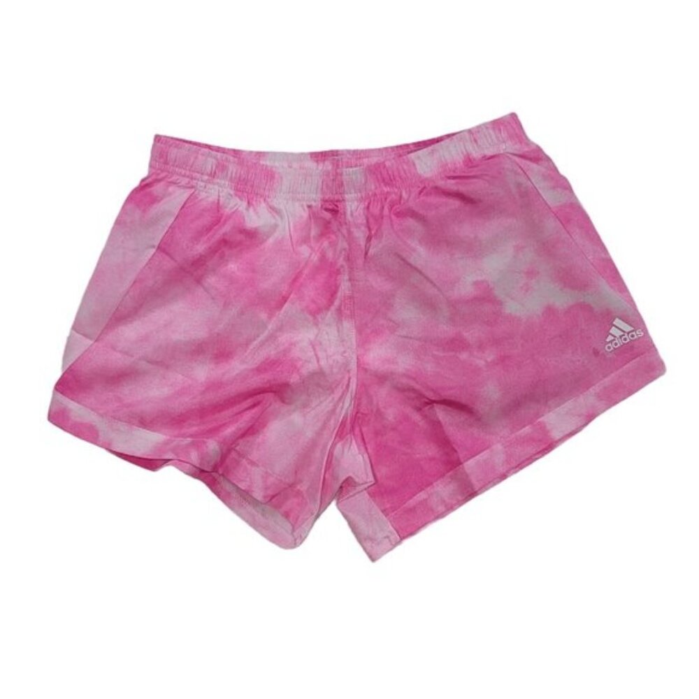 Adidas Big Girls XL 16 Pink Tie Dye Athletic Running Gym Shorts
